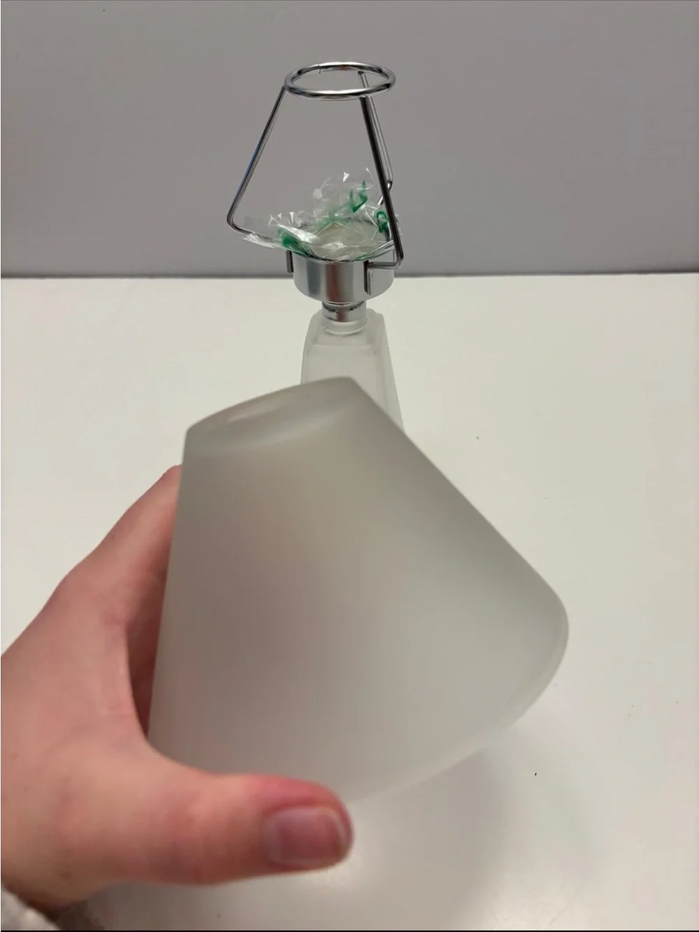 New with box PROVO CRAFT Frosted Glass Lamp Kit - Unpainted